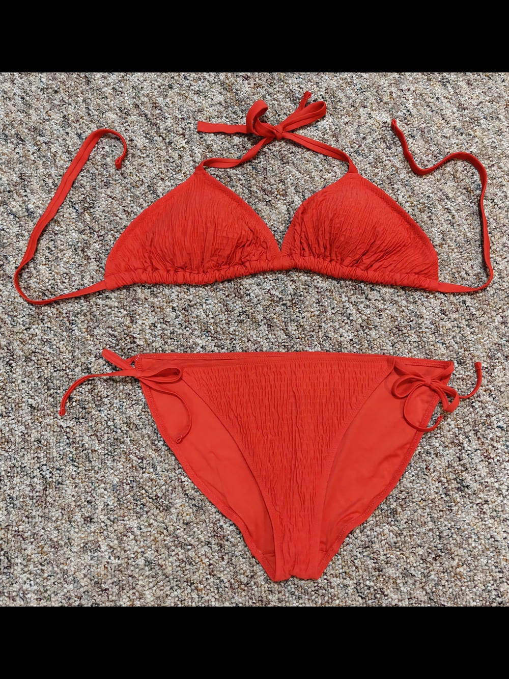 Old Navy Bright Red String Bikini, Top size 2X, Bottom size XL, New Without Tags